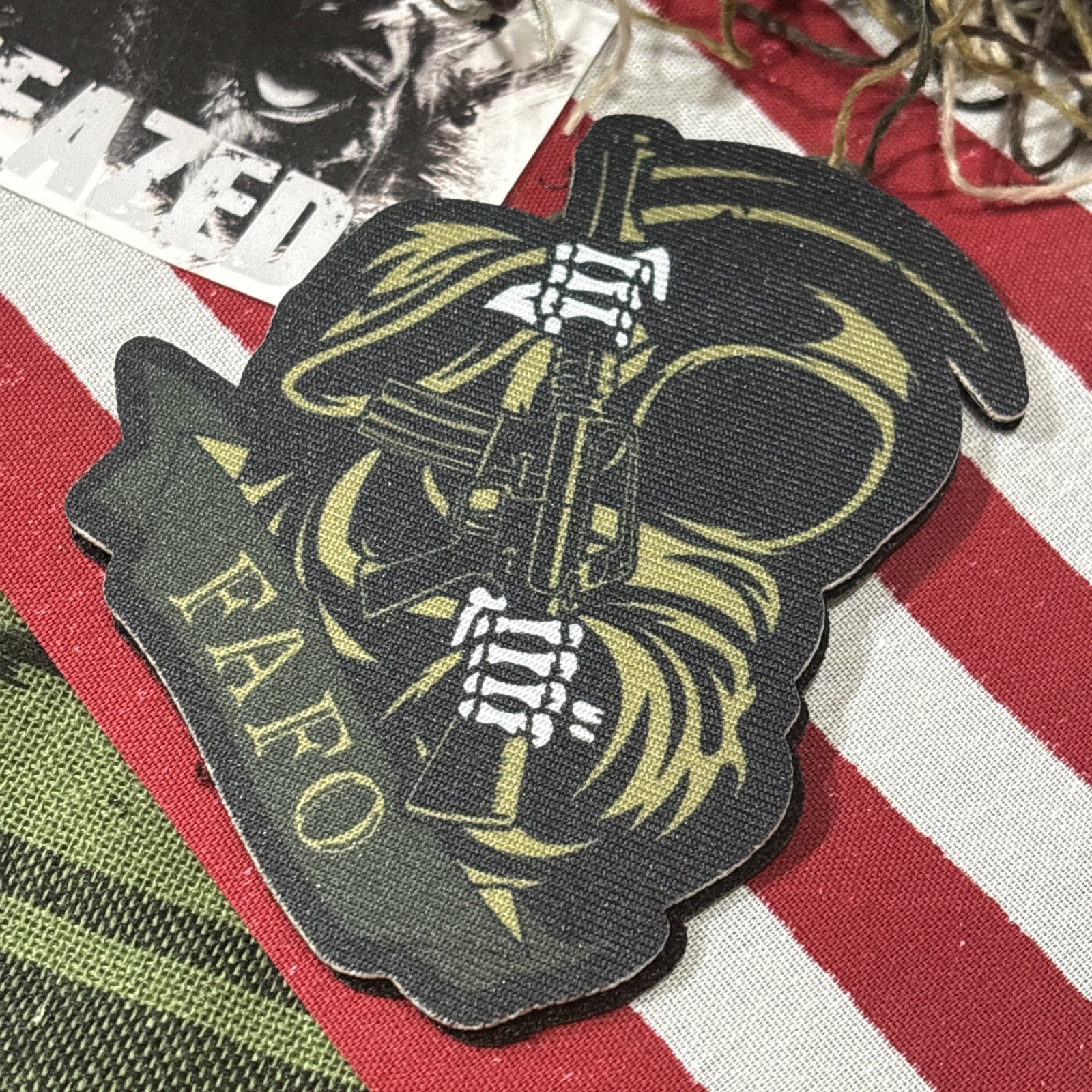FAFO Reaper Moral Tactical Hook And Loop Patch High Quality Graphic ~3x3.5 LG