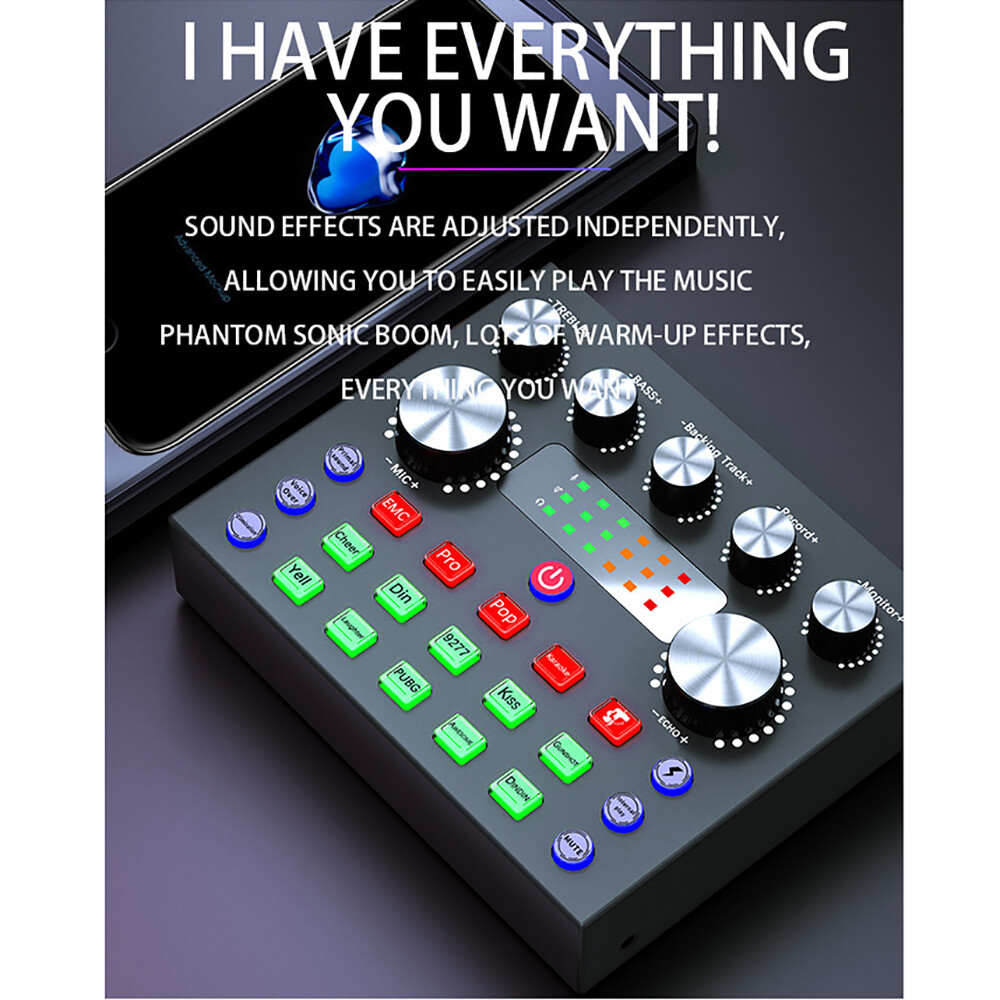 Mini Bluetooth Audio Music Mixer Sound Mixing Console Amplifier Studio