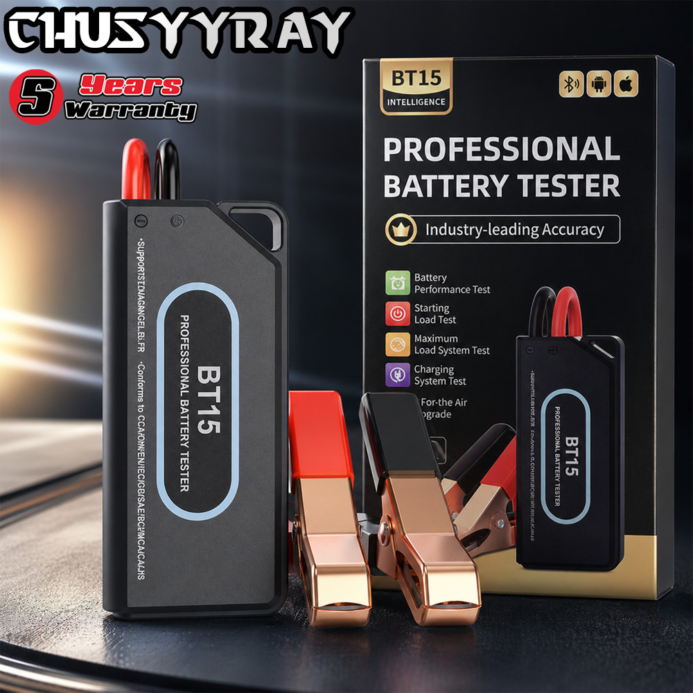 BT15 Professional Battery Tester Bluetooth 5.1 Car SOH SOC Tester 6V-30V