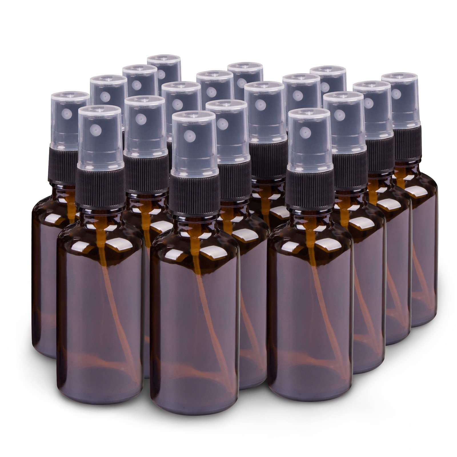 Small Amber Glass Spray Bottles For Essential Oils, 2oz Empty Fine Mist Mini ...