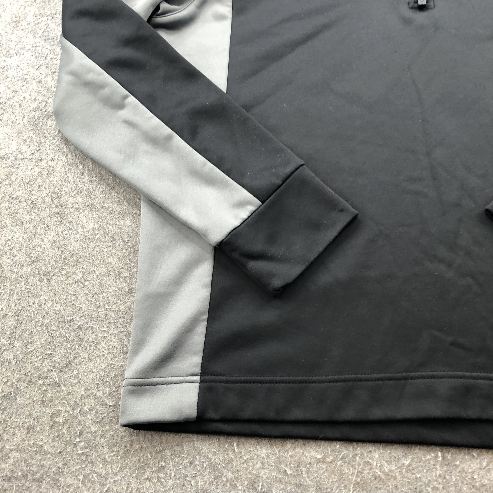 Callaway Pullover Mens Medium Black Gray Performance Golf Quarter Zip Jacket