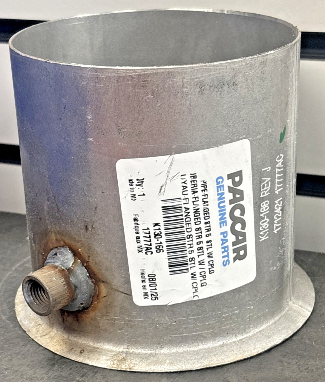 NEW OEM HEAVY-DUTY STAINLESS STEEL FLANGED 5" EXHAUST PIPE w/ COUPLING ~K130-166