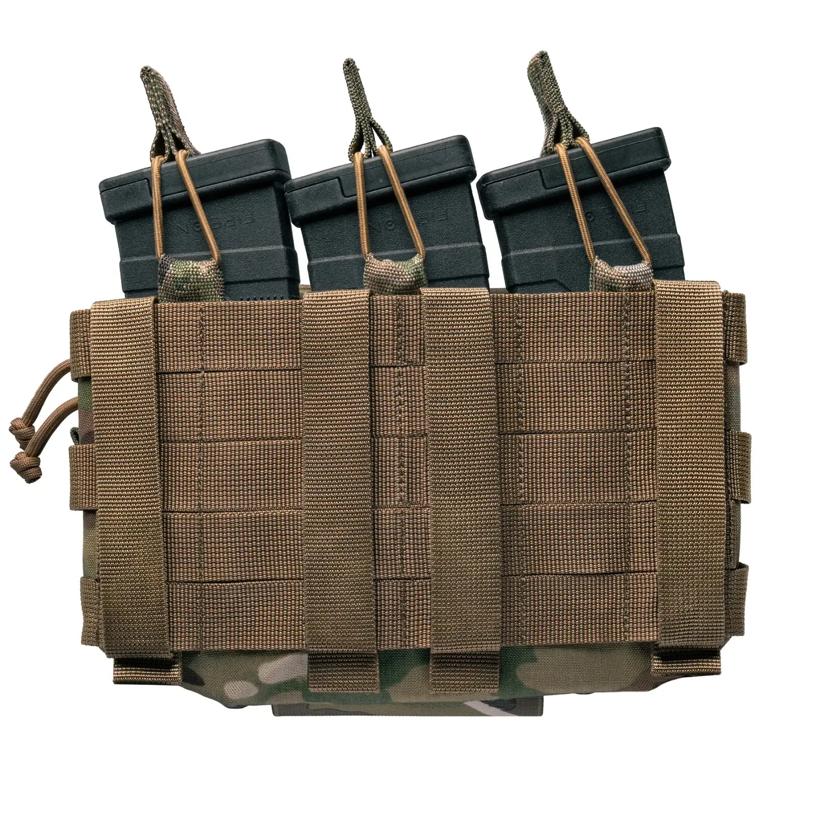 Tactical Admin Pouch for 3 AK/AR Magazines with Retention Clips Multicam