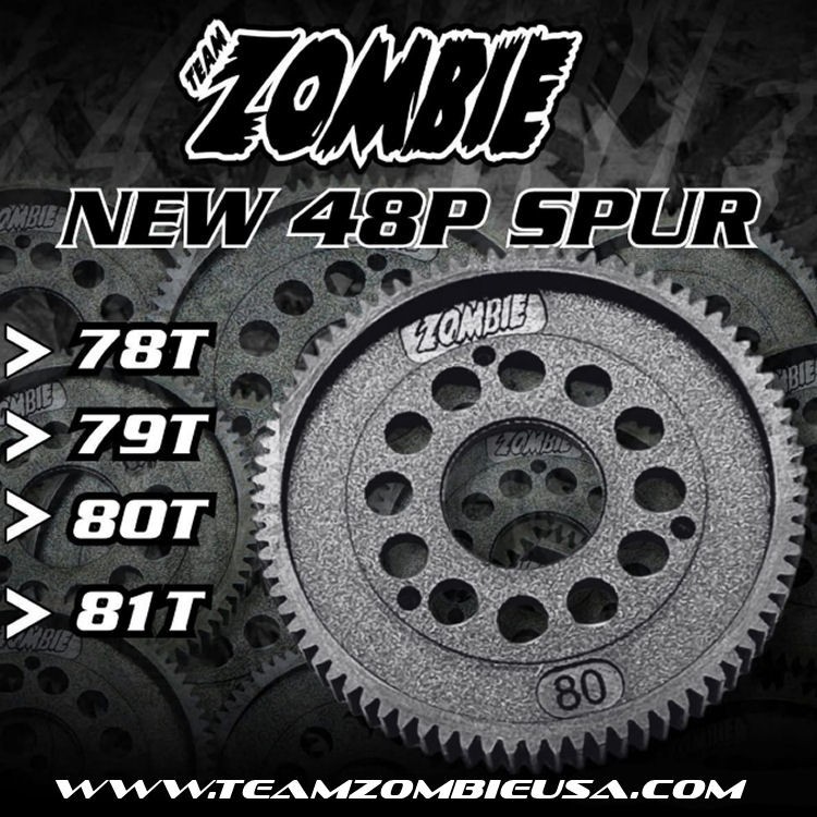 Team Zombie Low Friction Hardened Spur Gear 48P 78-81T