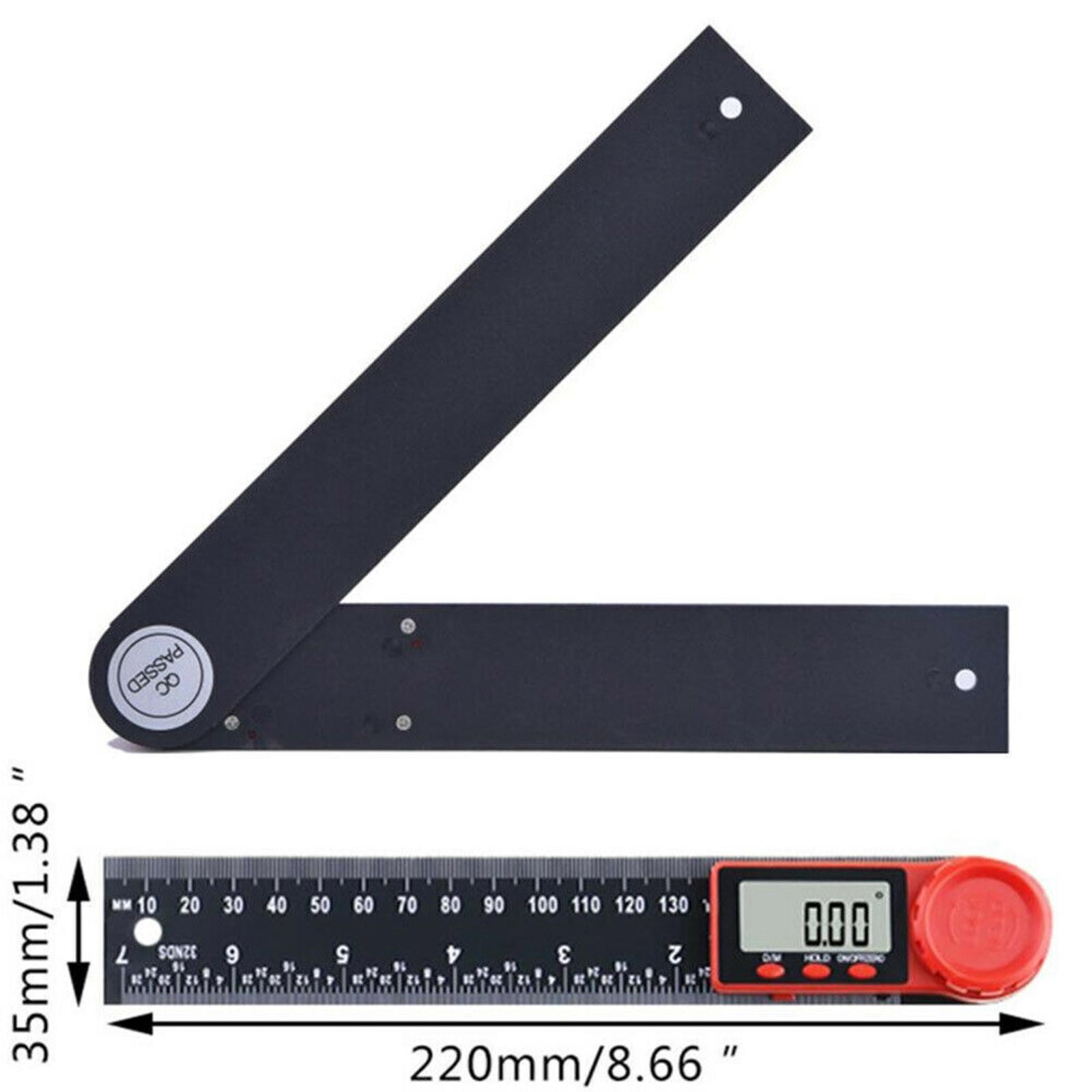 200mm Digital Finder Meter Protractor Goniometer Angle Ruler 360° Measurer