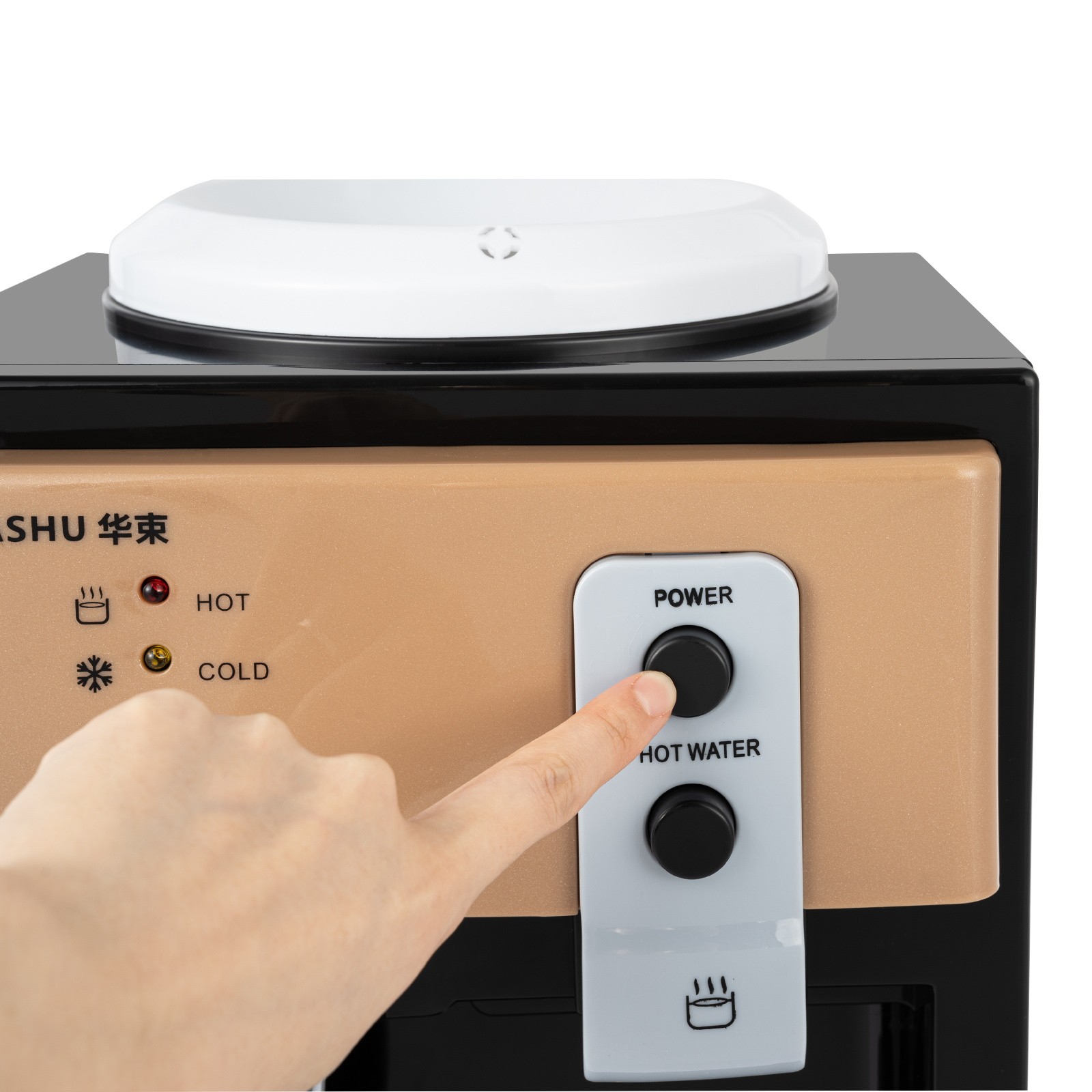 Top Loading Countertop Water Dispenser Hot Cold Water Cooler Drinking Machine