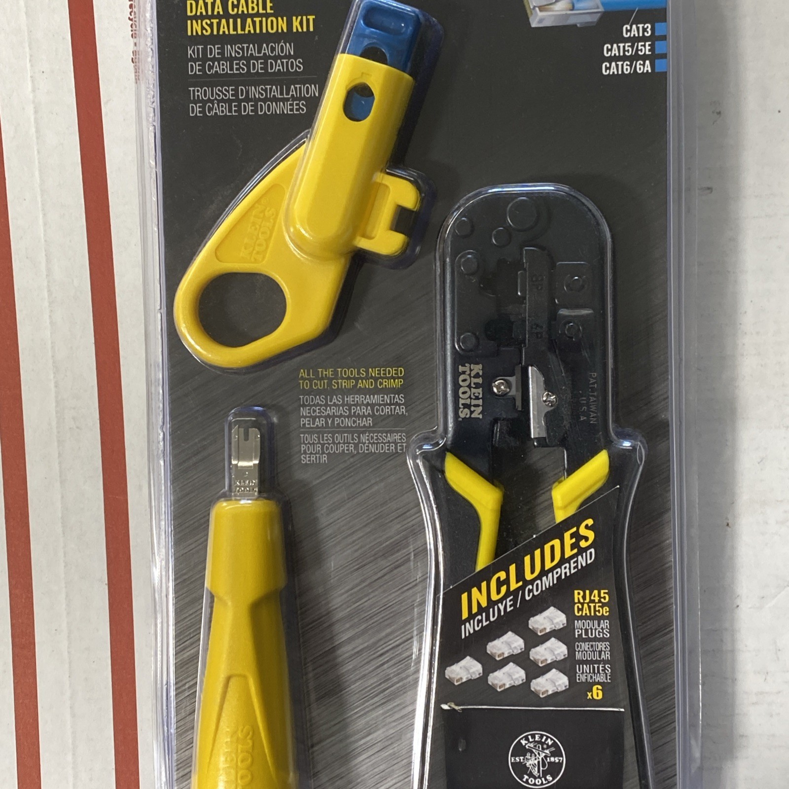 Klein VDV026-212 Data Cable Installation Kit w/ Zipper Pouch Model (NEW SEALED)