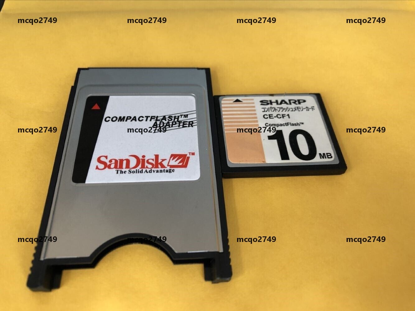 CompactFlash 10MB CF with Compact Flash Card adapter 10M PC PCMCIA Card