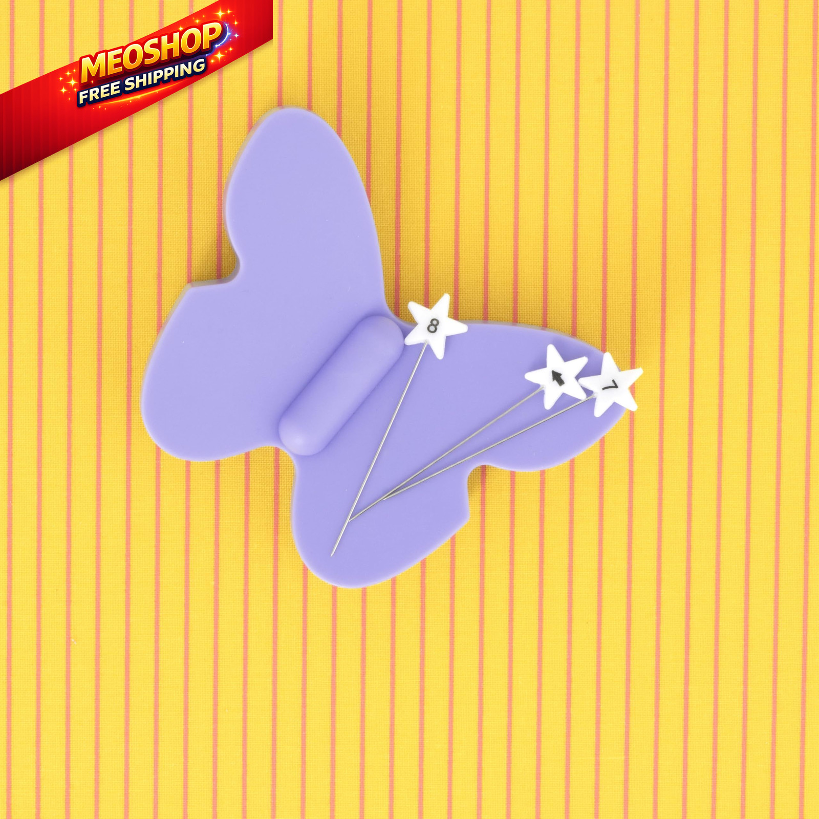 Dritz Butterfly Magnetic Pin & Needle Holder Purple