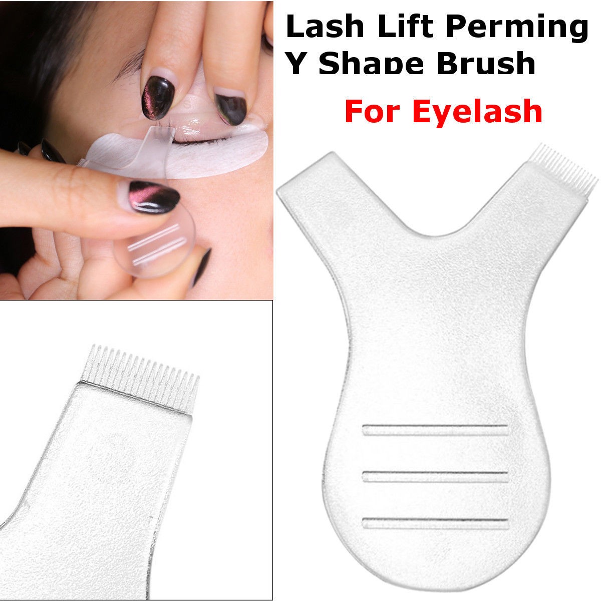 10* Lash Lift Perming Y Shape Brush For Eyelash Reuseable Perm Makeup Tools F