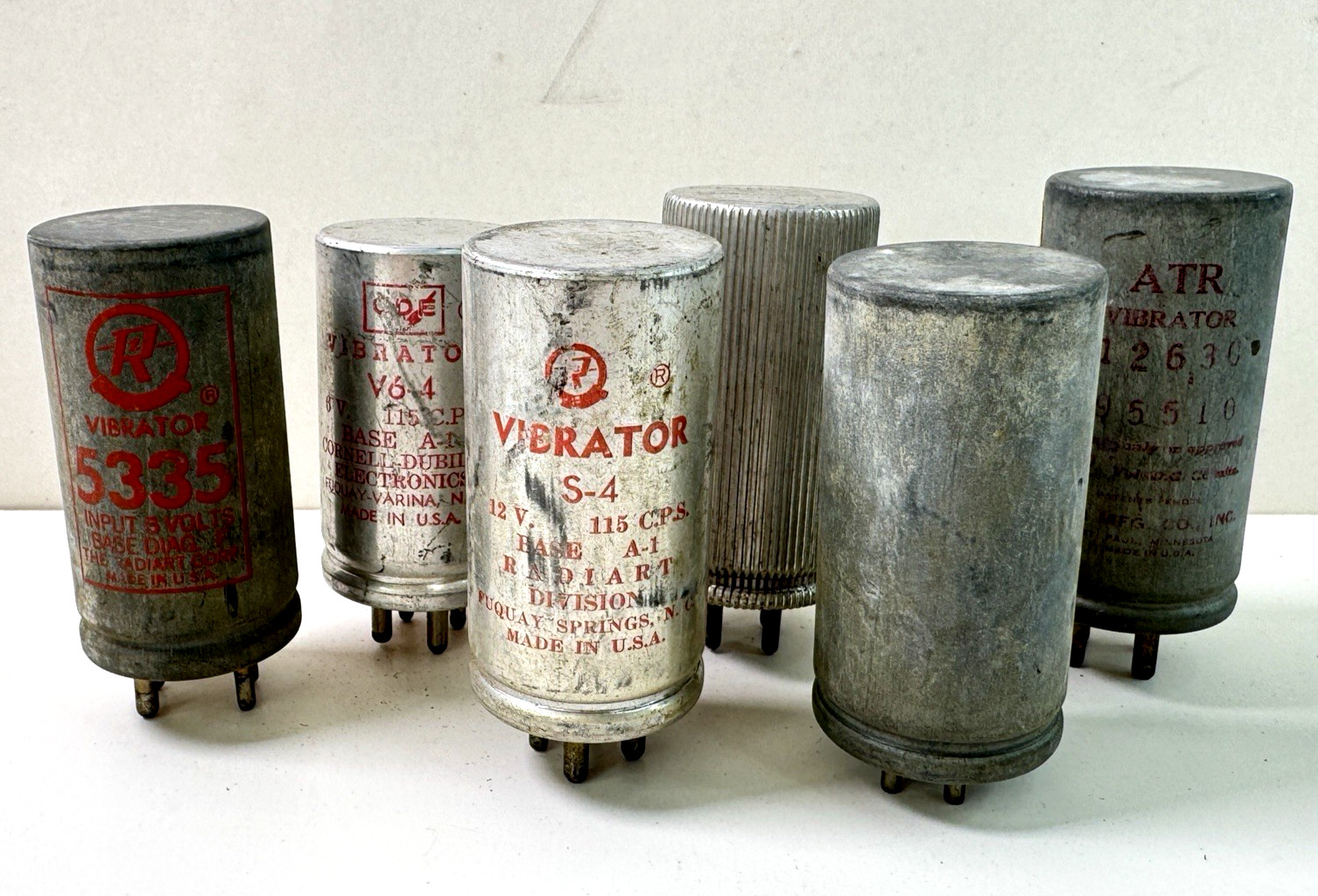 Vtg Radio Vibrator Tube Lot Car Radio Chopper Device 4 Prong Radiart ATR Philco