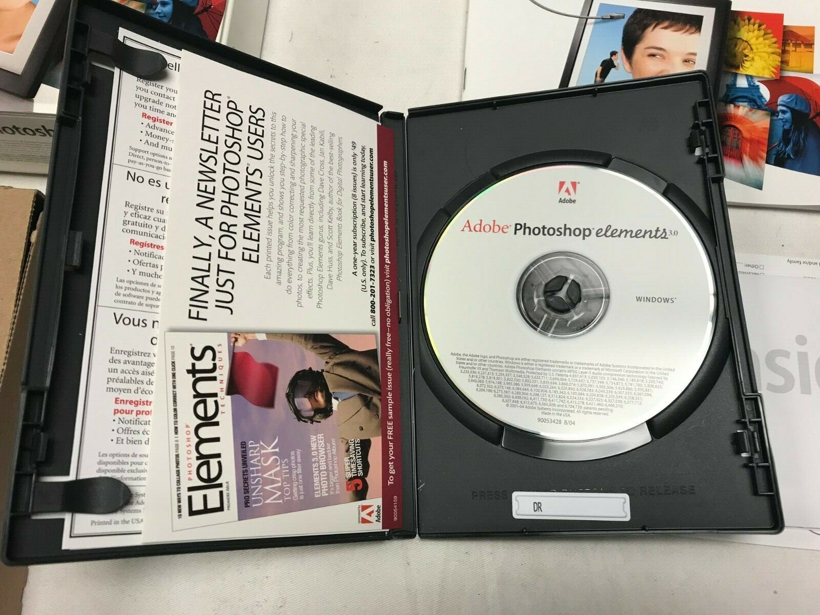 Photoshop Elements 3.0 w/ Serial Number Windows; 29230115 CD ORIGINAL