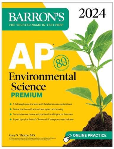 AP Environmental Science Premium, 2024: 5 Practice Tests  Comprehensive  - GOOD