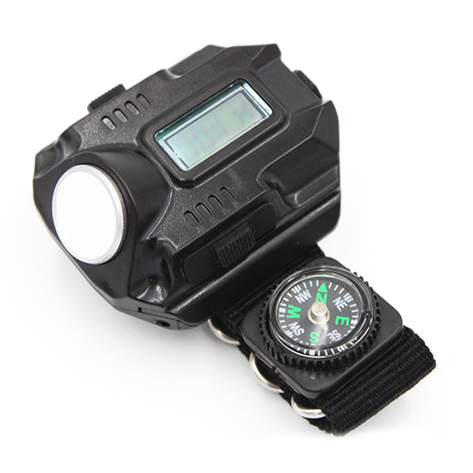 New Flashlight LED Torch Compass Tactical LED Rechargeable Outdoor Sport Watch