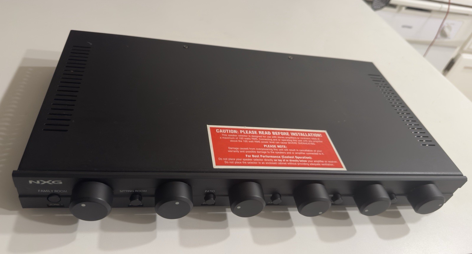 NXG NX-SSVC6- 6-Zone Automatic Impedance Matching Speaker Selector