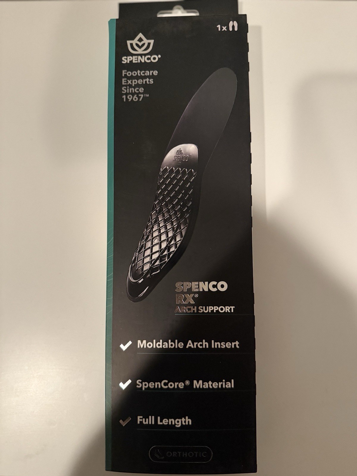 Spenco RX Full Length Orthotic Arch Support Shoe Insole Sz US/ W 5-6.5/M 4-5.5