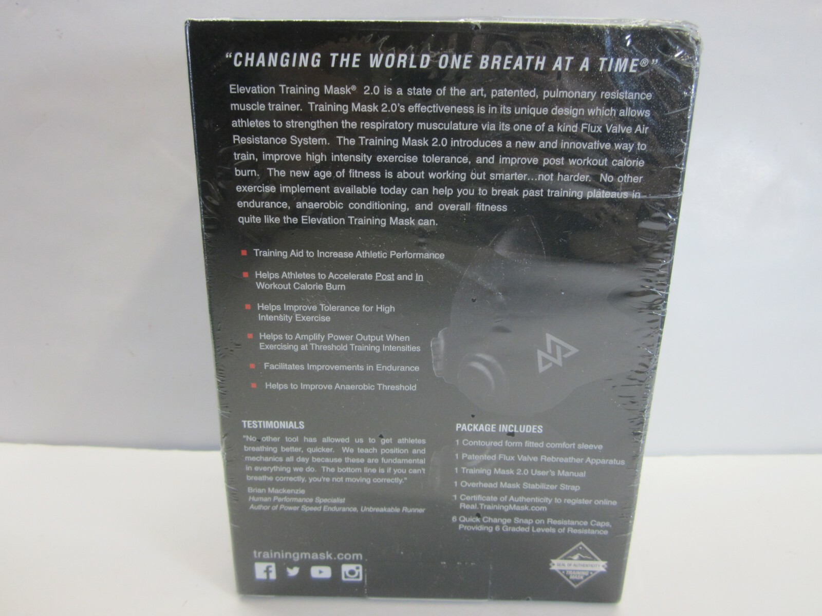 Blackout Elevation Training Mask 2.0 Athletic Workout Size M (Brand New Sealed)