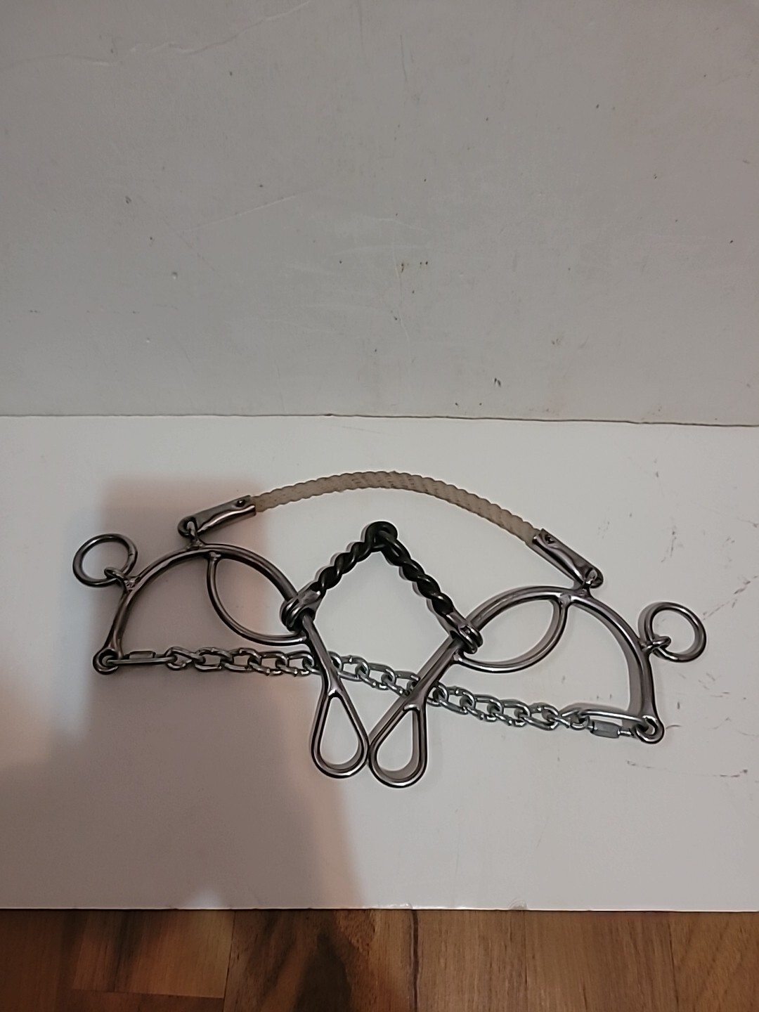 Reinsman Bit Rope Nose Combo 5 In Mouth 3 in Shank  With Chain Curb New #902