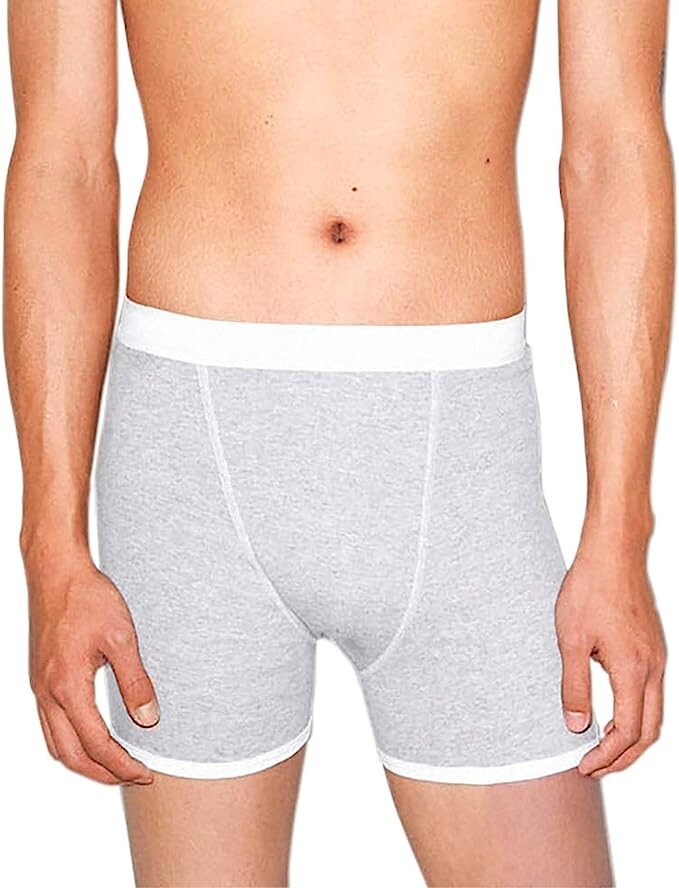 American Apparel Men's Baby Rib Boxer Brief, assreted colors 100% cotton 12 pk