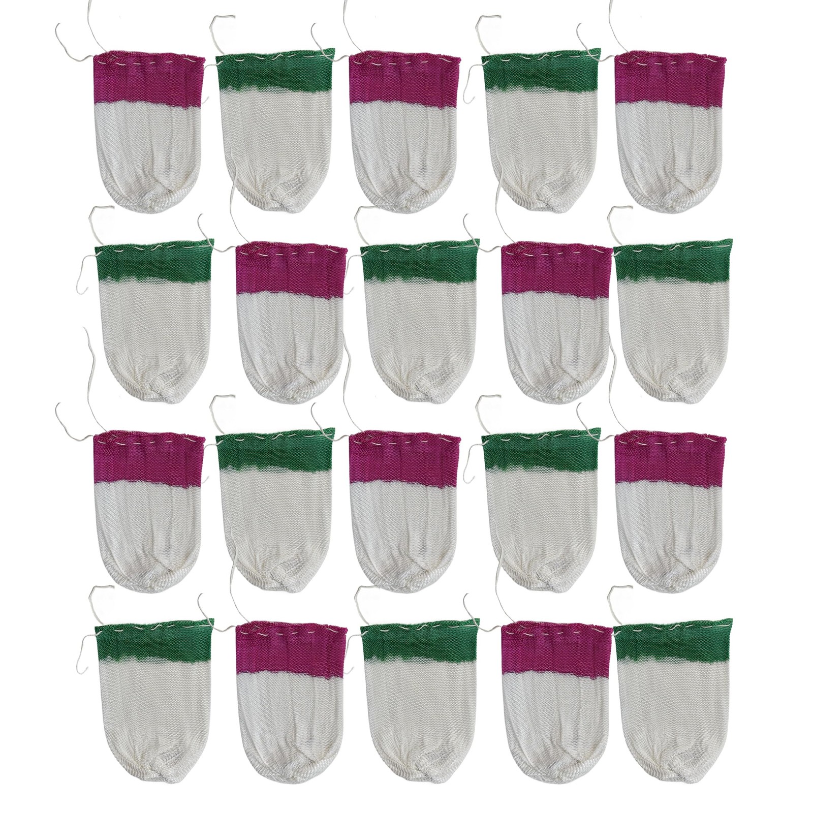 HOMUS 20 Pack Propane Lantern Mantles, 4.5 Inches X 2.75", Green And Red