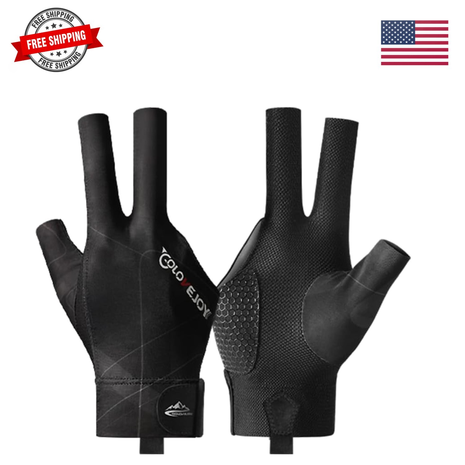 Billiard Pool Gloves for Right Hand, 3 Finger Billiards Gloves Pool Cue Glove...
