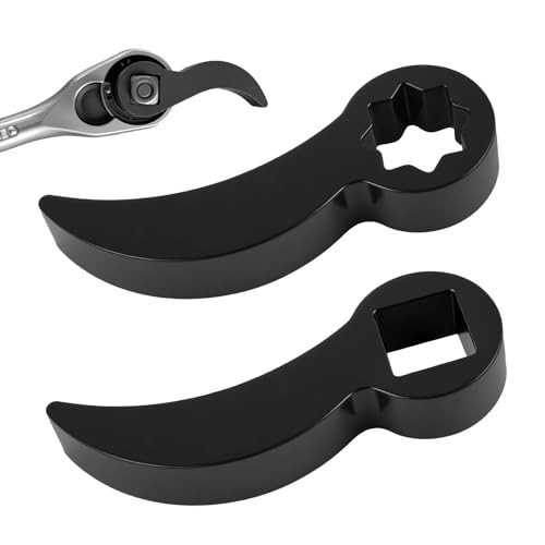 2PCS Pry Bar Wrench Adapter 4-Point & 8-Point with 1/2" Style 1