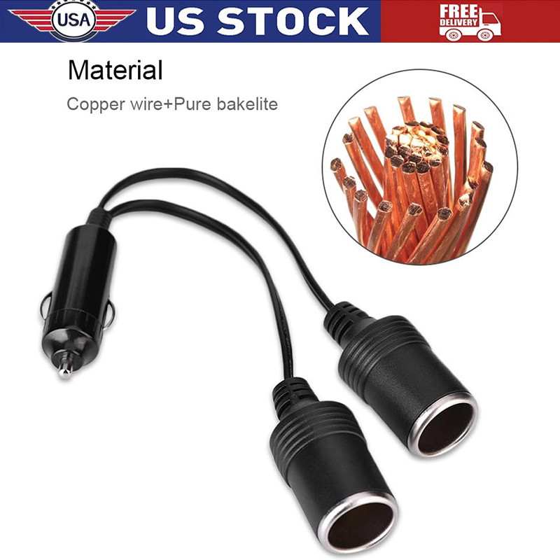Dual Car Cigarette Lighter Splitter Charger Lot Socket Adapter 12v Auto Outlet