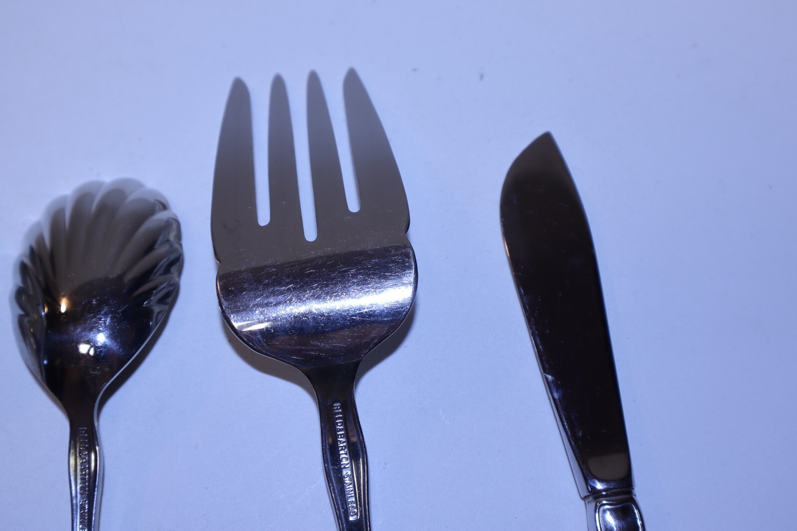 Reed And Barton REGENCY Stainless Flatware 6 Piece Serving Set Ladle Knife Fork+