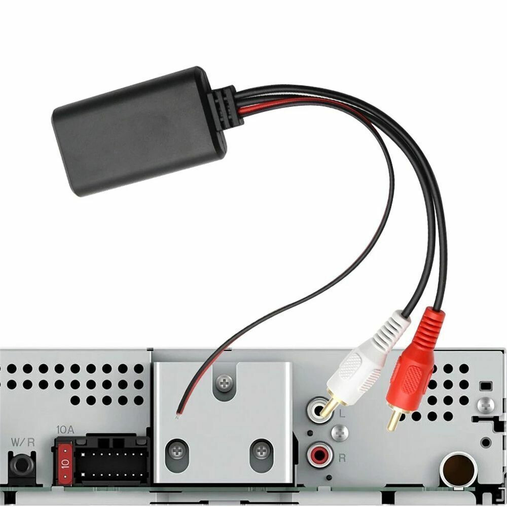 2Pcs Car Audio Stereo Bluetooth AUX Receiver Module RCA Interface Cable Adapter