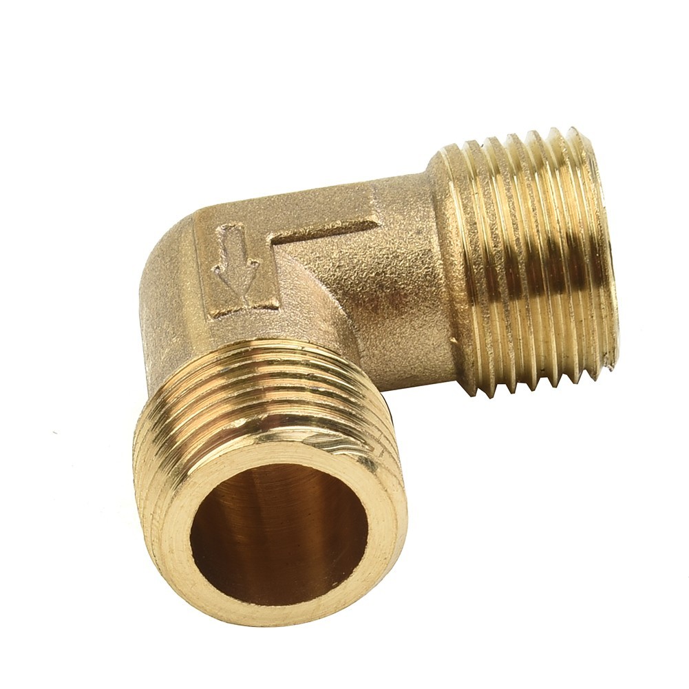 Air Compressor Fittings Brass 16.5mm Male Thread Check Valve Elbow Coupler