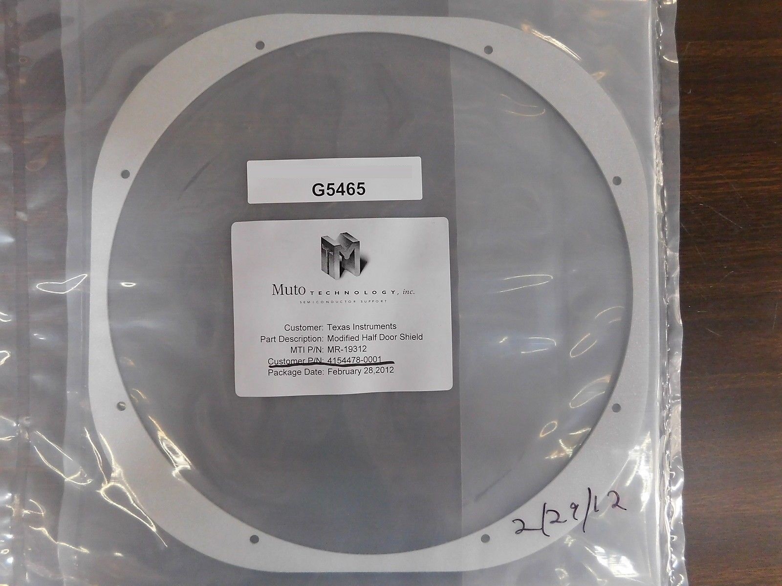 Muto Technology MR-19312 Modified Half Door Shield 4154478-0001