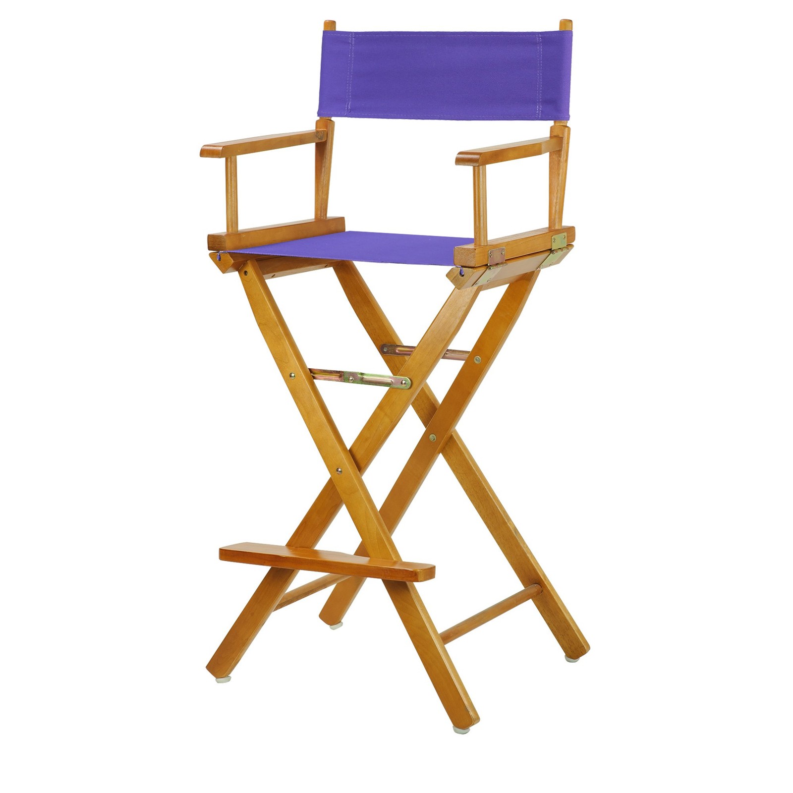 230-05/021-41 Director Chair 30" - Bar Height Honey OakFrame/Purple Canvas