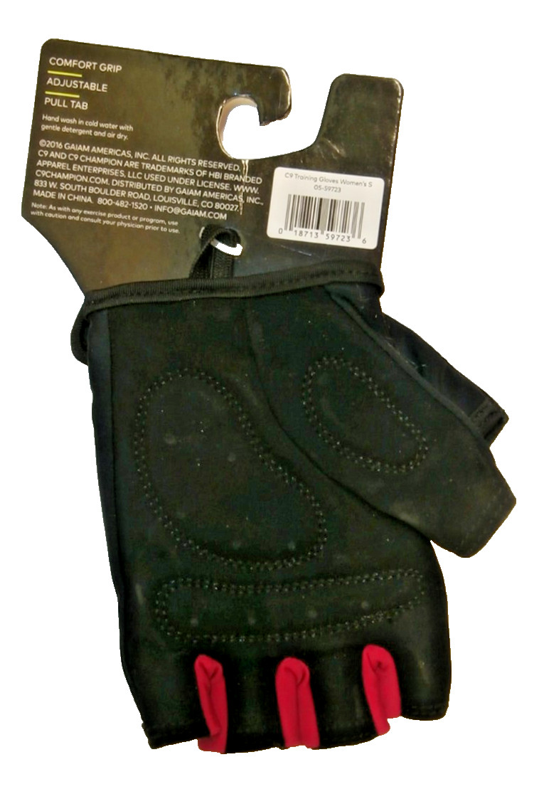Champion TRAINING GLOVES WOMEN Small 1 Pair Comfort Grip, Adjustable & Stretch