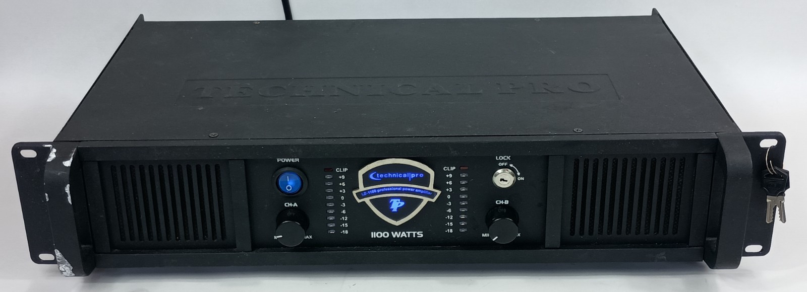 Technical Pro LZ-1100 2-Channel 1100 Watt Professional Power Amplifier UNTESTED