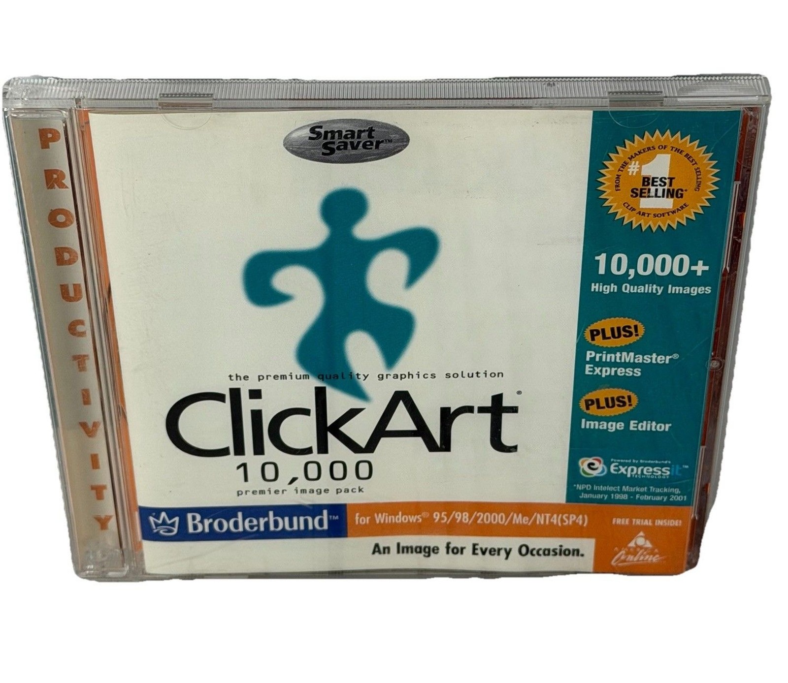 Broderbund ClickArt 10,000 Premier Image Pack CD-ROM Windows Vintage Clip Art