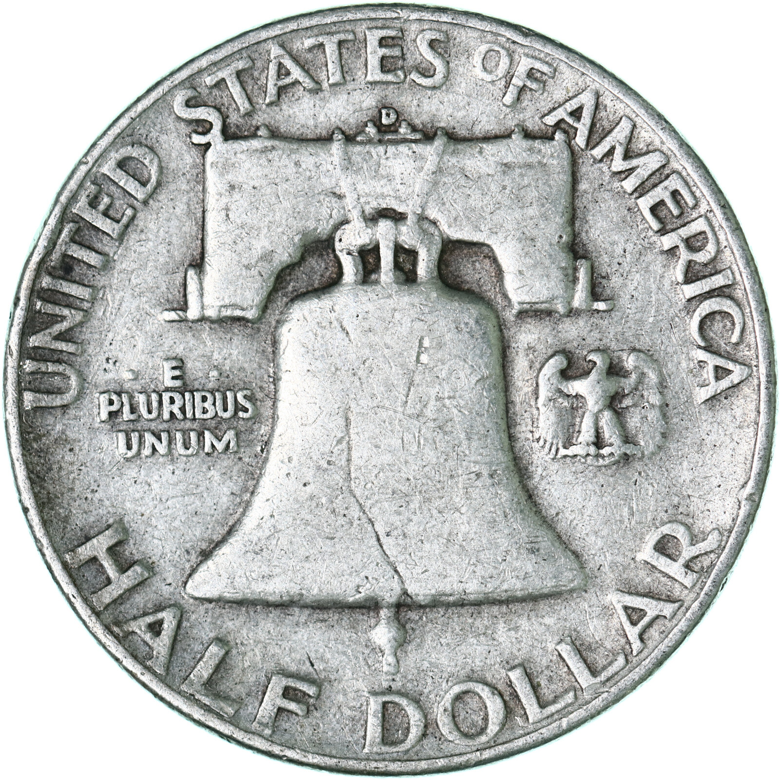 1953 D Franklin Half Dollar 90% Silver Fine FN