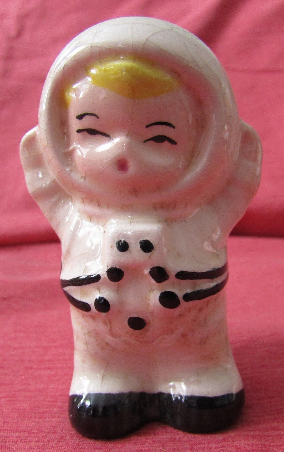 NASA Astronaut Pepper Shaker Porceclain VeryCute Blonde Vintage Collectible