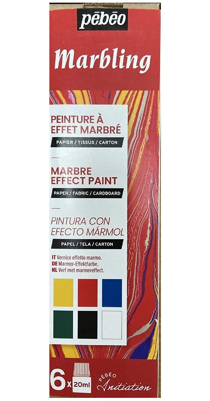 Pebeo Marbling Water Paint And Ink Starter Set 6 x 20ml