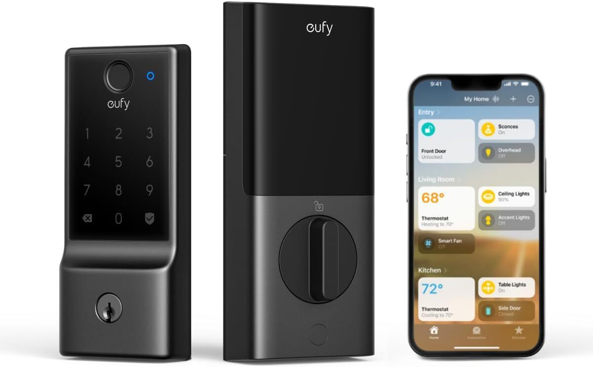 eufy Smart Lock E31 Fingerprint Door Lock with Apple Home Ecosystem Auto Lock