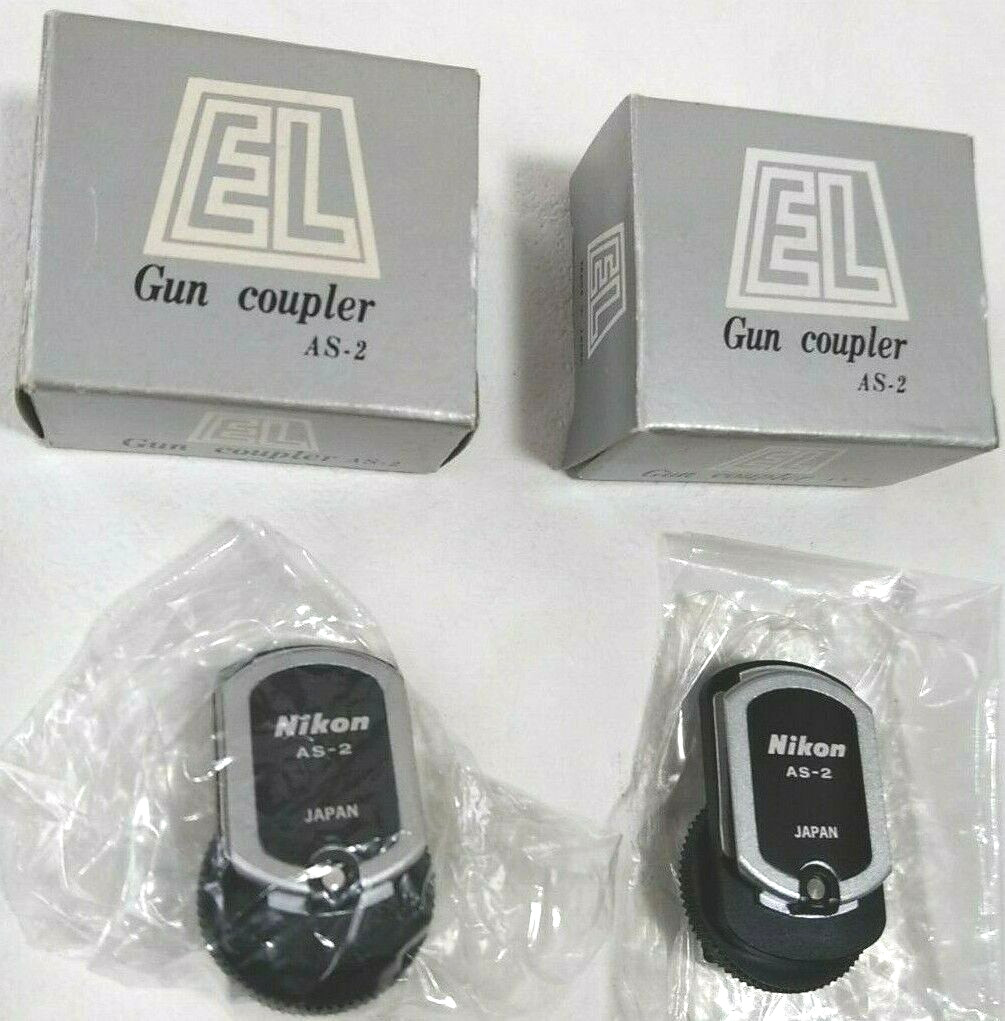 [N.MINT in Box] NIKON AS-2 GUN COUPLERS w/ English Manual Set of 2 From Japan