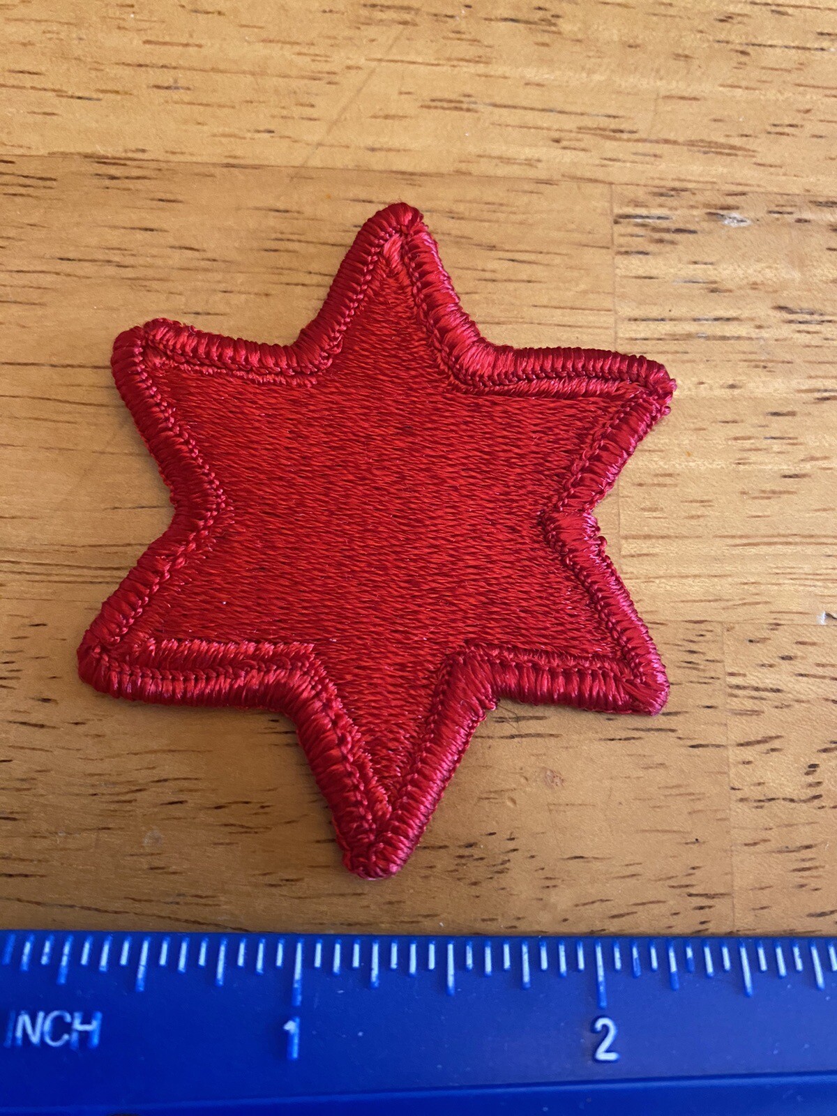 US Army 6th Infantry Division Red 6 Pointed Star Patch INV5082