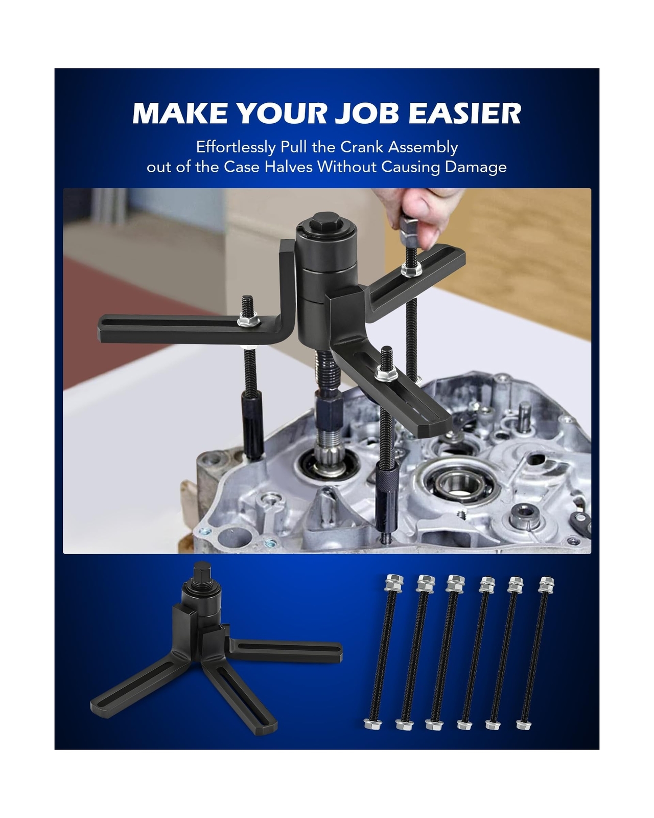 Orion Motor Tech 15 Piece Crankcase Splitter and Installer Tool Kit, Crank Ca...