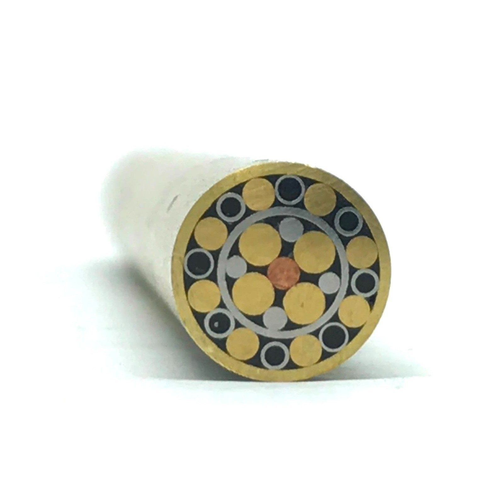 Mosaic Pin for Knifemaking 3/8" x 6" Brass Tube + Copper/Stainless- 1 pin- MP14