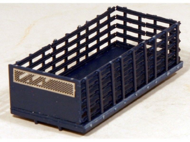 HO 1/87 Lonestar 7022 Stake Bed Body Only Kit - Painted Blue - Steel Type