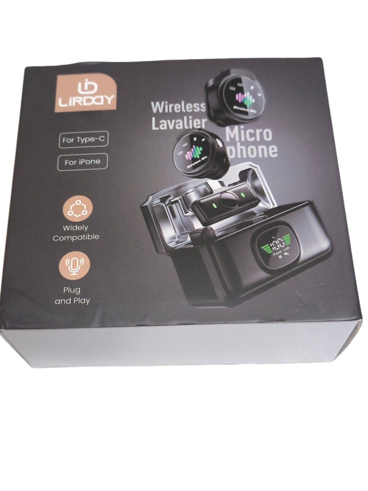 LID LIRDDY Mini Microphone for iPhone 2PCS Wireless Lavalier Microphone