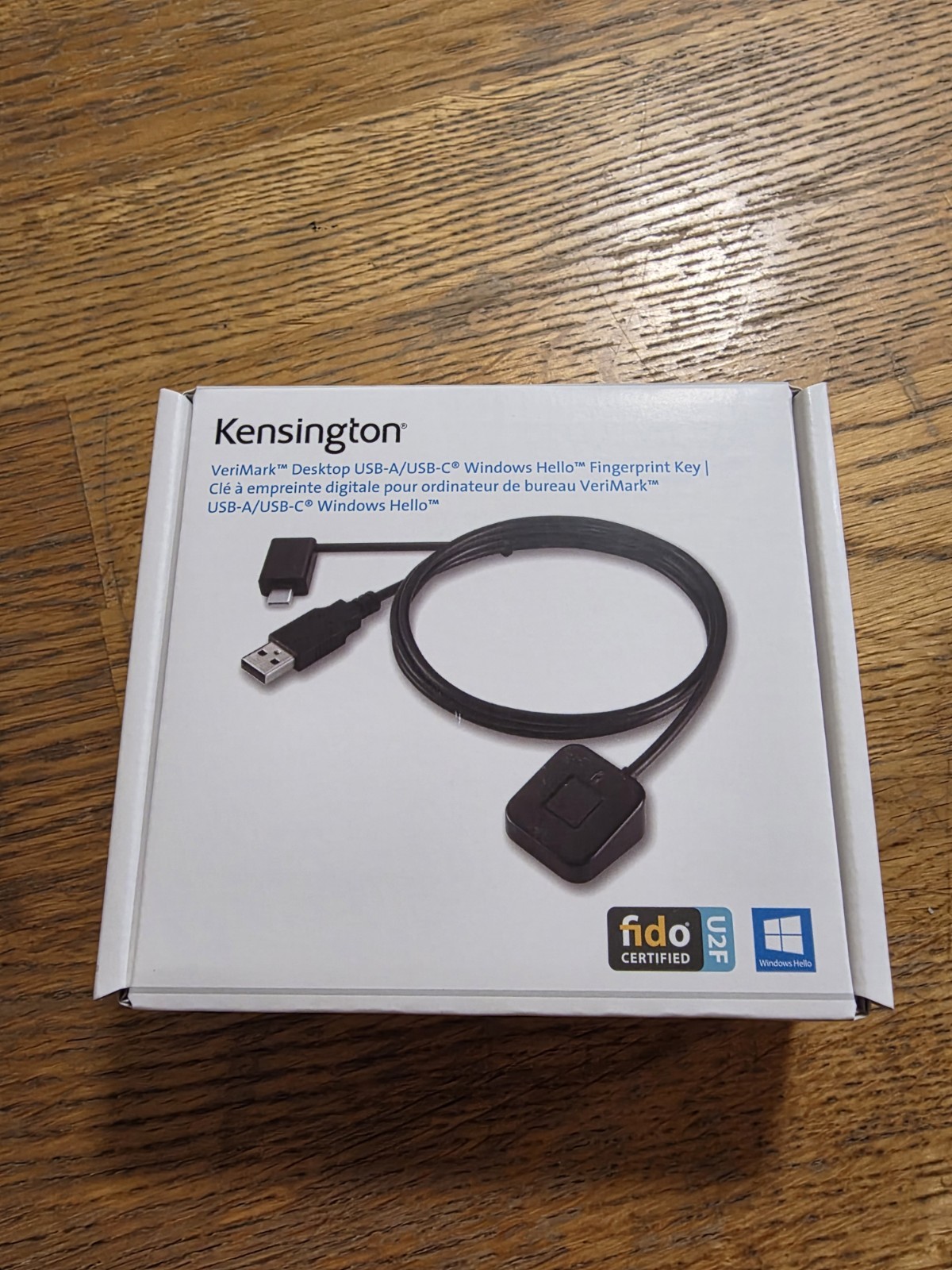 Kensington Verimark Desktop USB-A/USB-C Windows Hello Fingerprint Key