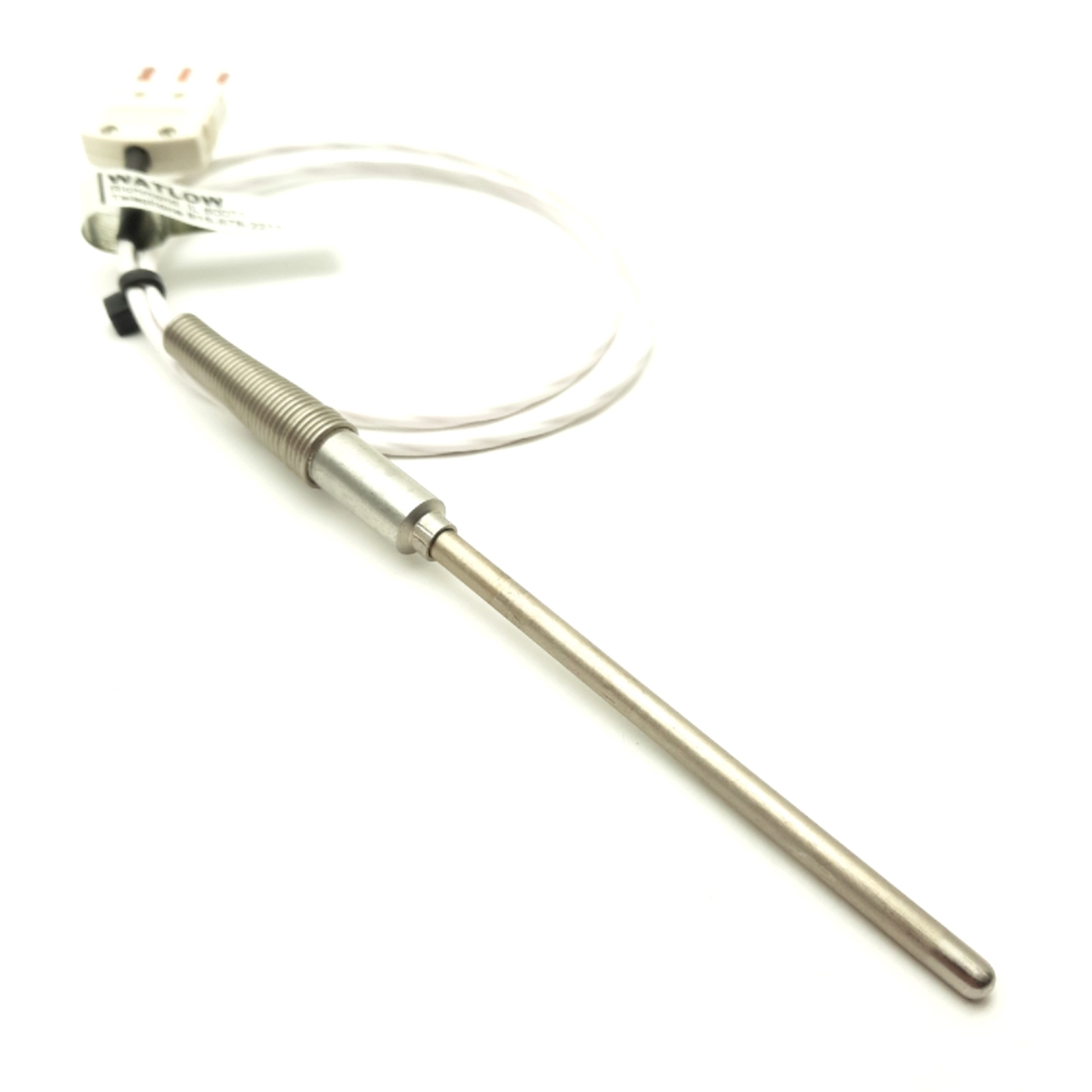 Watlow RFHB0JK034AB020 RTD Temperature Sensor 2-Wire Ø.188 x 3½" Sheath 2' Cable