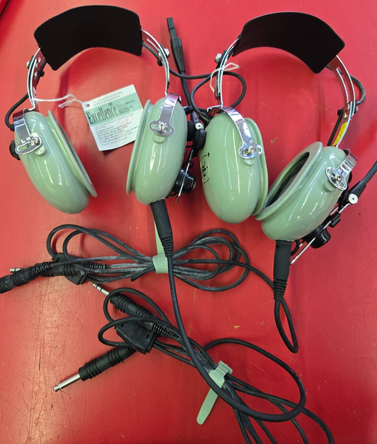 David Clark H10-60 Headsets for Airplanes, selling two
