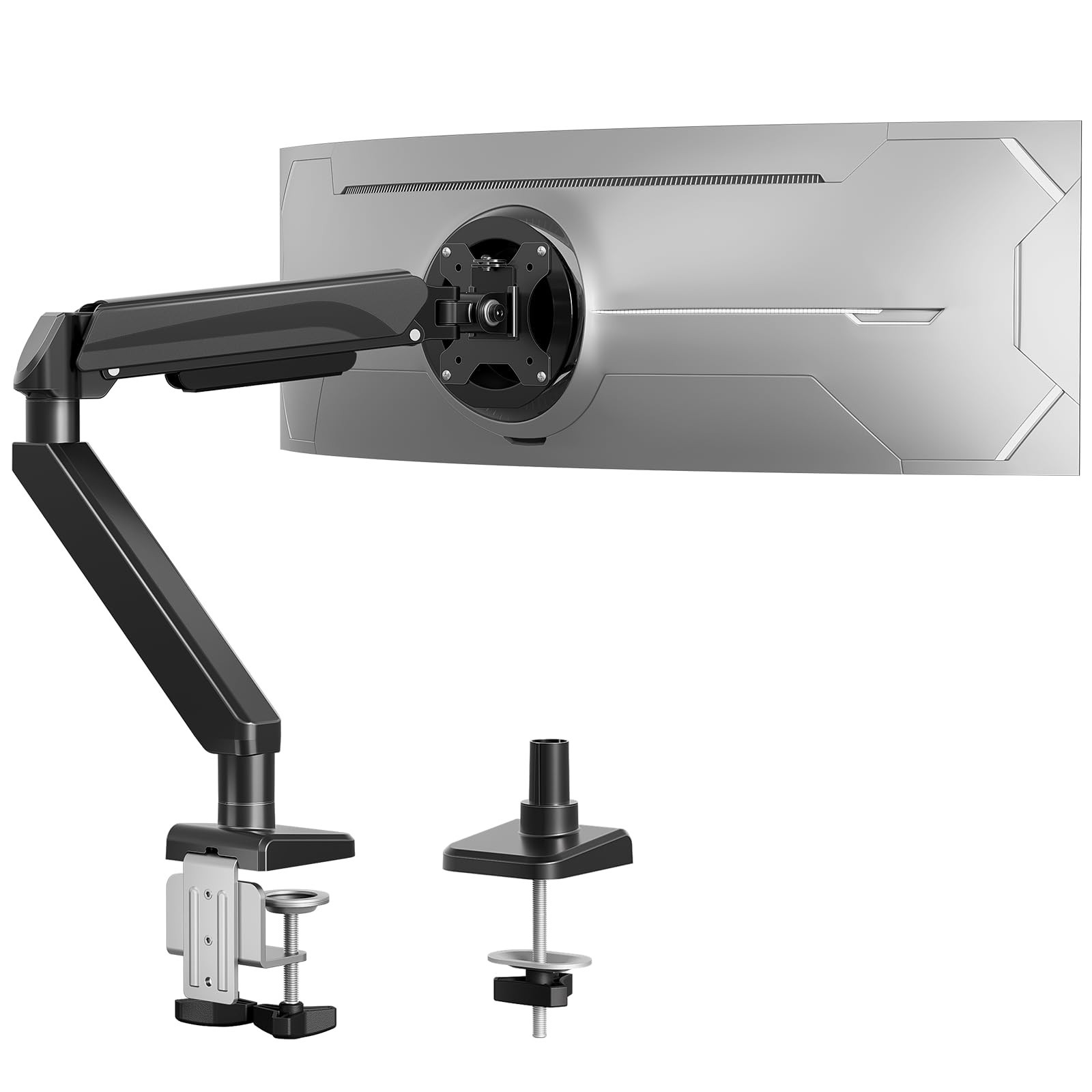 Heavy Duty Single Monitor Arm for Max 42 Inch Screens, Monitor Mount for Desk...