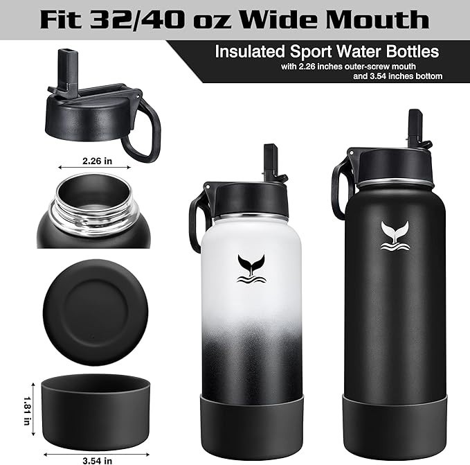 Vmini Wide Mouth Straw Lid and Protective Boot Combo Pack